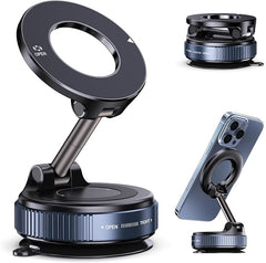 Vacuum magnetic suction phone holder