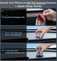 Vacuum magnetic suction phone holder