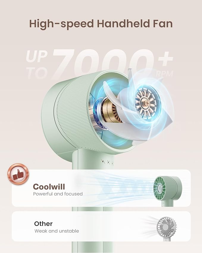 Portable Handheld Mini Fan with Base